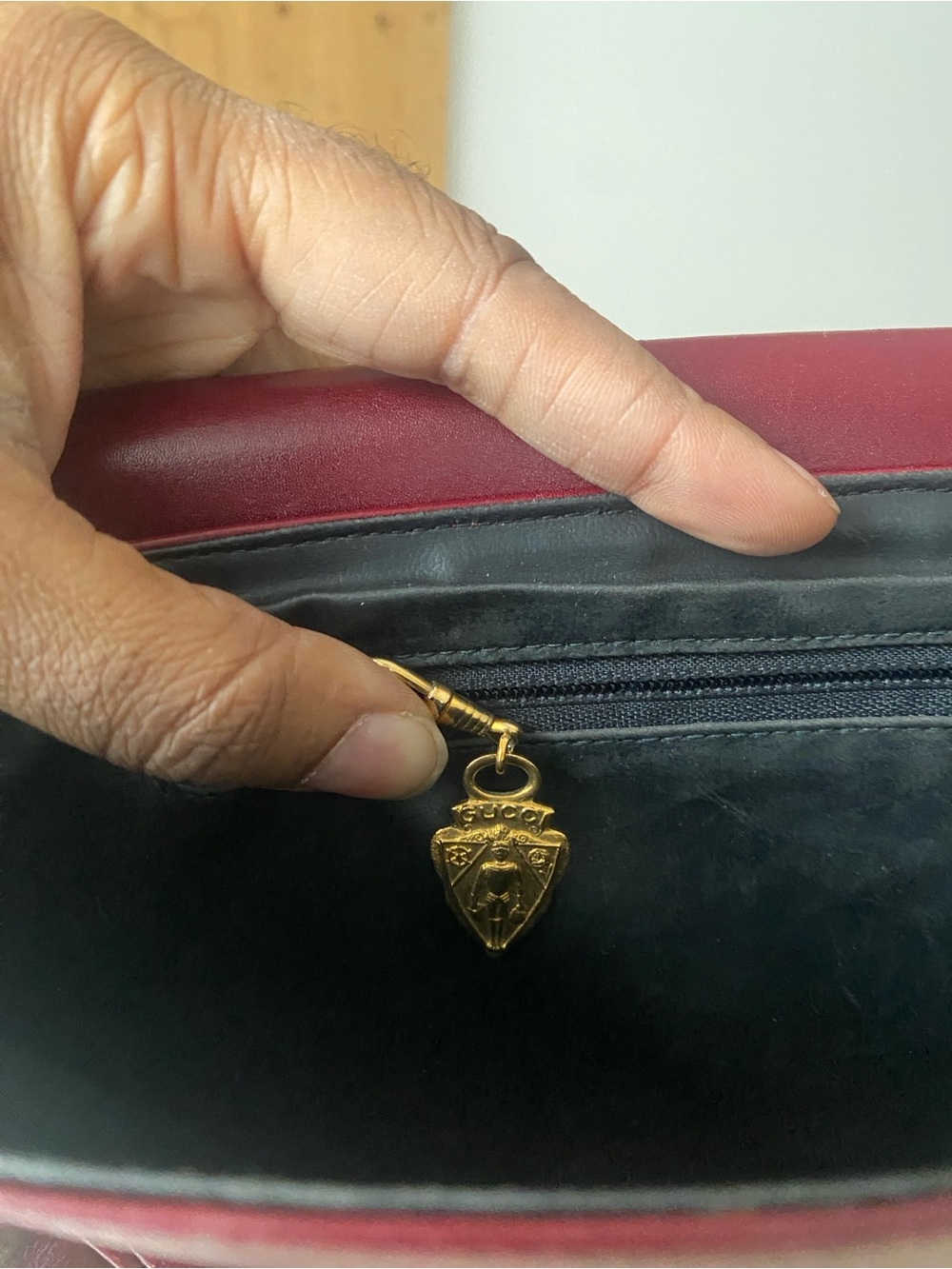 Gucci Burgundy Leather Crossbody Saddle Purse - Picture 13 of 13